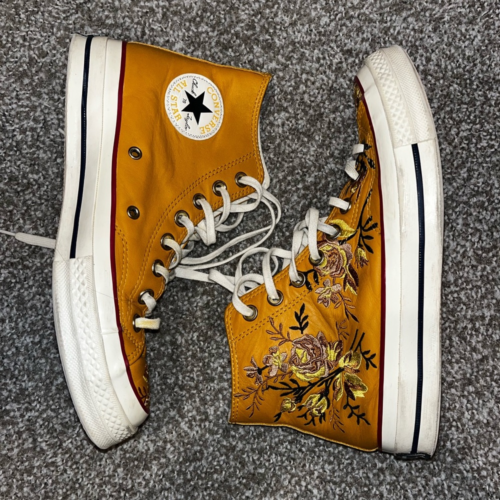 Converse Chuck 70 High Parkway Floral Embroidery - Turmeric Gold